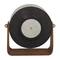 7" Silver Stainless Steel Clock with Leather Stand